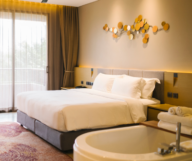 reflection of sunrise in the bedroom